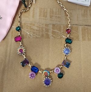 Elegant Multicolor Gemstone Necklace By Kate Spade